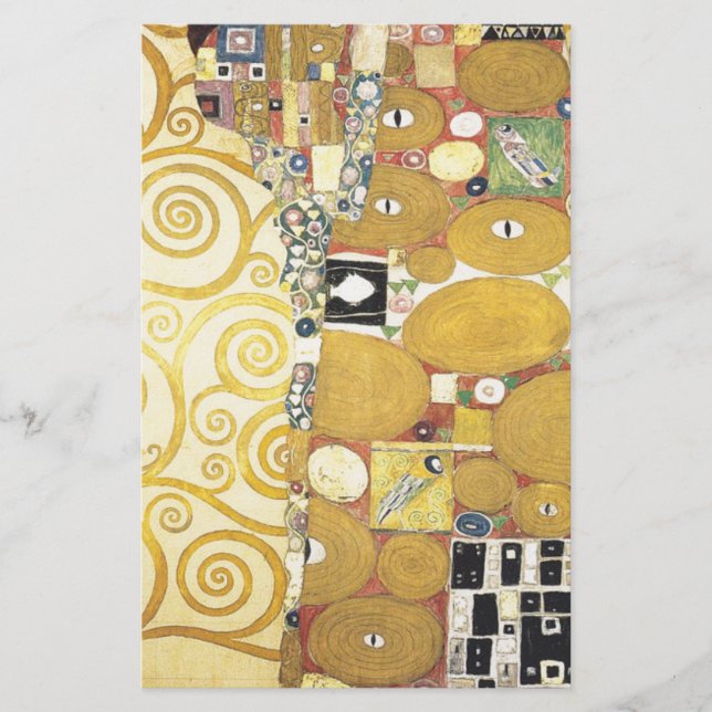 Papeterie Gustav Klimt - l'étreinte - illustration classique (Devant)