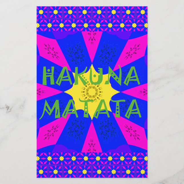 Papeterie Hakuna Matata Beautiful Amazing Design Colors (Devant)
