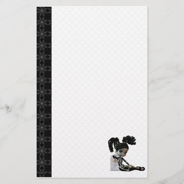 Papeterie Halloween squelettique stationnaire (Devant)