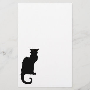 Papeterie Halloween vintage, chat noir de Nouveau d'art