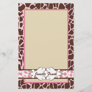 Papeterie Hanche et poster de animal chic : Rose