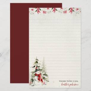 Papeterie Hearthlight Notes Bonhomme de Neige Personnalisé