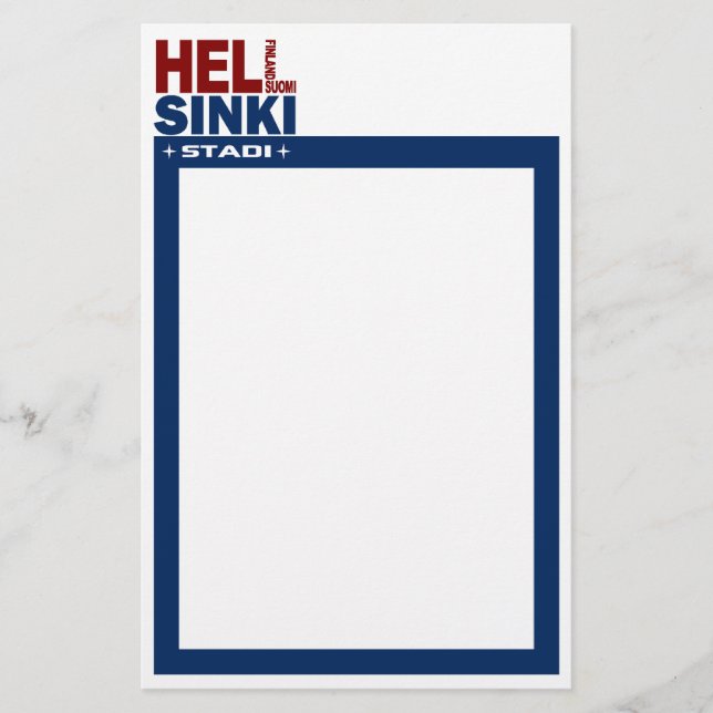 Papeterie Helsinki stationnaire, personnalisable (Devant)