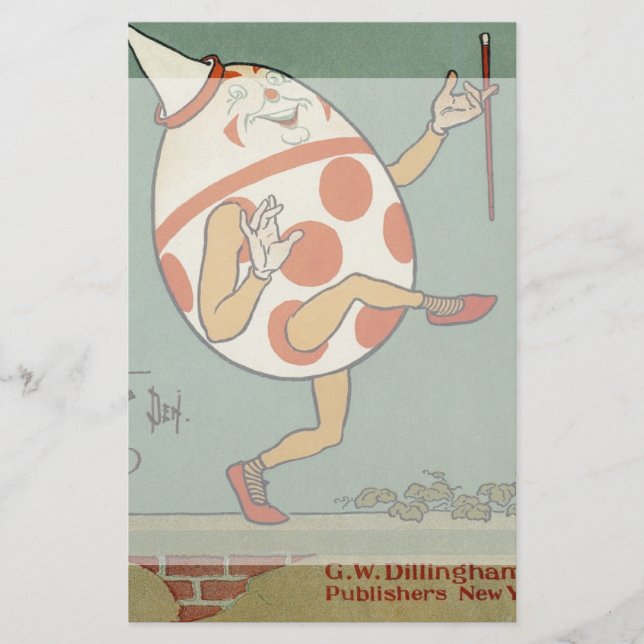 Papeterie Humpty Dumpty, Vintage Mère Goose Nursery Rhyme (Devant)