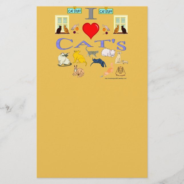 Papeterie I Love Cat's (Devant)