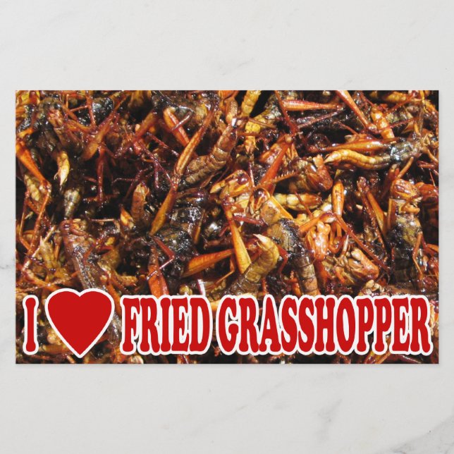 Papeterie I Love (Heart) Fried Grasshopper (Devant)