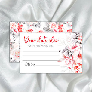Papeterie Idées de soirée en amoureux avec fleurs aquarelles