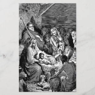 Papeterie Illustrated Christmas Nativity Scene