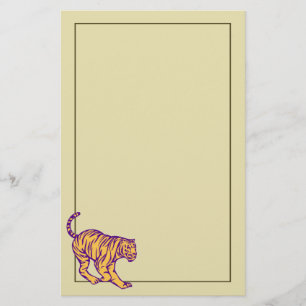 Papeterie Illustration de tigre de chat sauvage de bandes vi