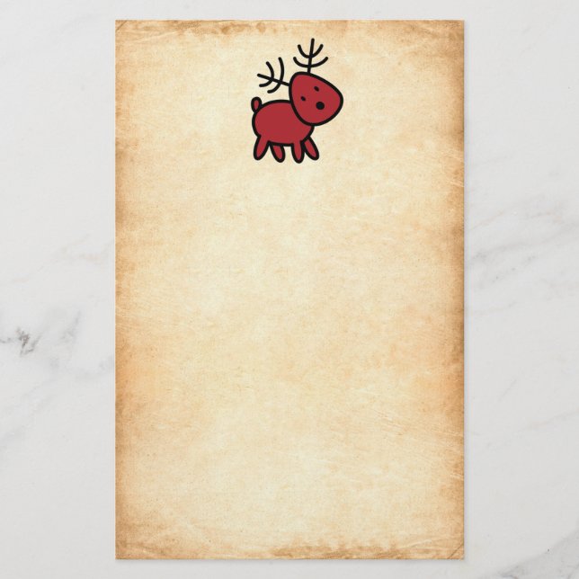Papeterie Illustration Red Christmas Reindeer (Devant)