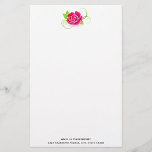 Papeterie Illustration rose