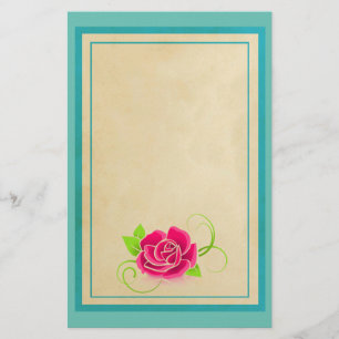Papeterie Illustration rose