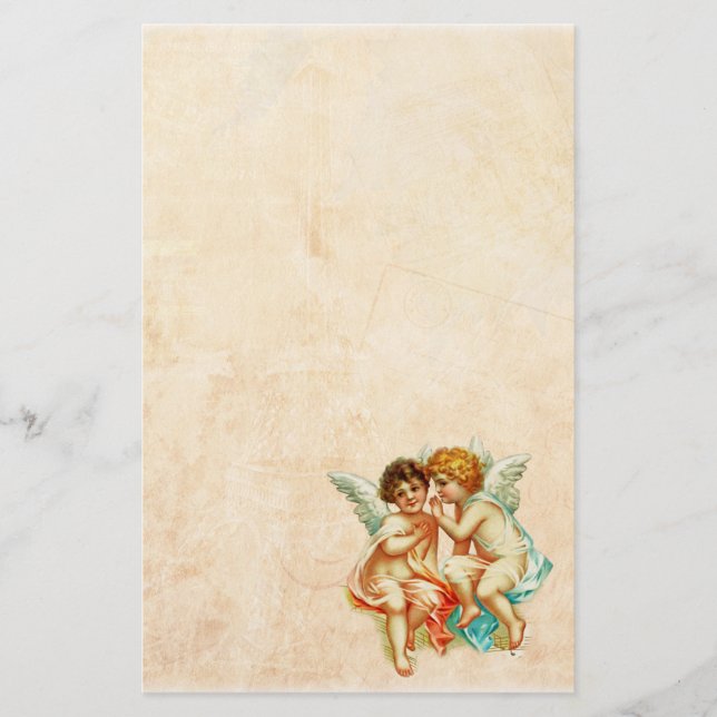 Papeterie Illustration vintage Ephemera Angel Cherubs (Devant)