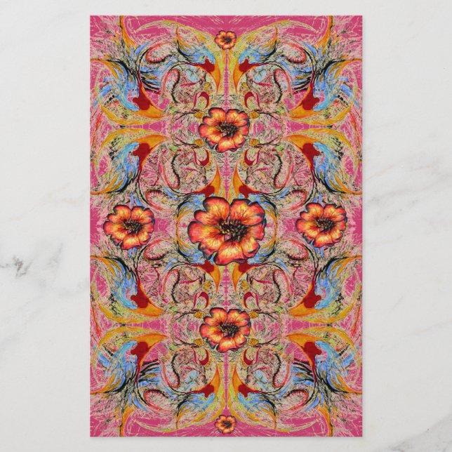 Papeterie Imaginaire victorien Floral Papier artisanal (Devant)
