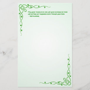 Papeterie Irish Blessing St Patrick's Green Celtic Braids #4