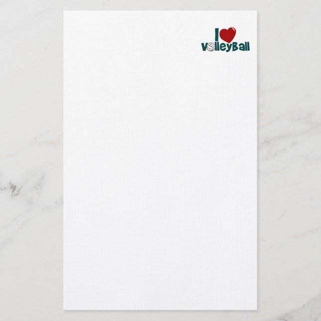 Papeterie J'adore le volley-ball (Devant)