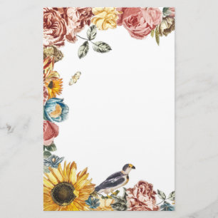 Papeterie Jardin à fleurs vintage