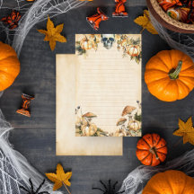 Jardin d'automne avec crâne et Citrouille