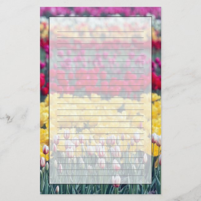 Papeterie Jardin d'exposition des tulipes dans la vallée de  (Devant)