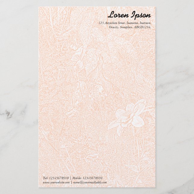 Papeterie Jardin - Orange subtil (Devant)