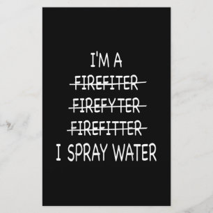 Papeterie Je Suis Un Pompier Drôle Mens Je Spray Eau Feu