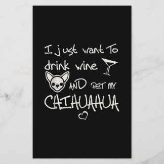 Papeterie Je Veux Juste Boire Du Vin Et Animer Mon Chien Chi