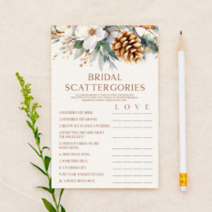 Papeterie Jeu de Baby Shower Mariage Pine Tree Bridal Scatte