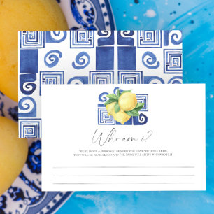 Papeterie Jeu de douche de mariée Citron - Qui suis-je
