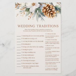 Papeterie Jeux de Salle de Mariage sur les Traditions de Mar