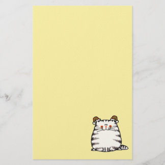 Papeterie Joli Chat Potelé avec Deux Chapeaux de Noël