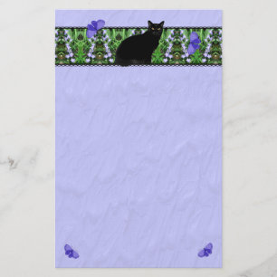 Papeterie Joli Fleurs sauvages et Cat Stationnaire