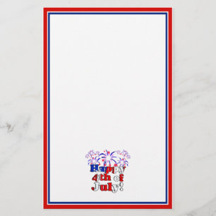 Papeterie Joyeux 4 juillet avec Fireworks