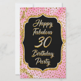 Papeterie Joyeux Fabuleux 30e anniversaire Invitation Party