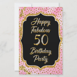 Papeterie Joyeux Fabuleux 50e anniversaire Invitation Party
