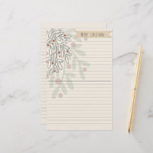 Joyeux Noël guirlande de gui florale dessinée à la