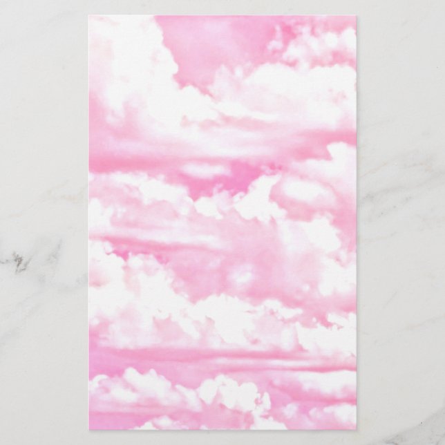 Papeterie Joyeux nuages rose pastel (Devant)