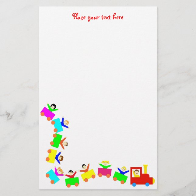 Papeterie Joyeux Train pour enfants (Devant)