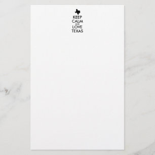 Papeterie KEEP CALM et LOVE TEXAS personnalisables