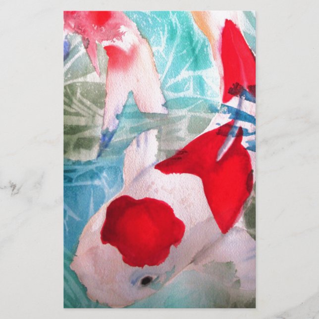 Papeterie Kohaku Koi 2 Poissons japonais (Devant)