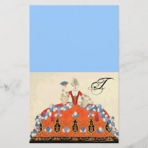 Papeterie LADORE ORANGE MODE COSTUME DESIGNER MONOGRAM Bleu