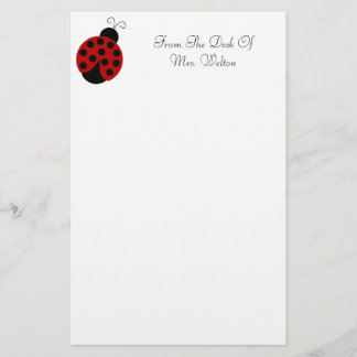 Papeterie Ladybug personnalisée