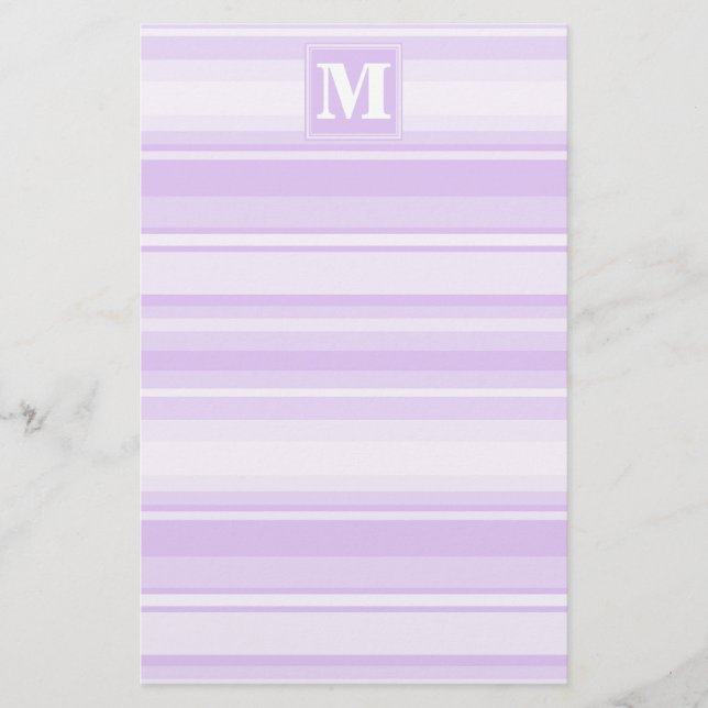 Papeterie Landes lilas monogrammes (Devant)