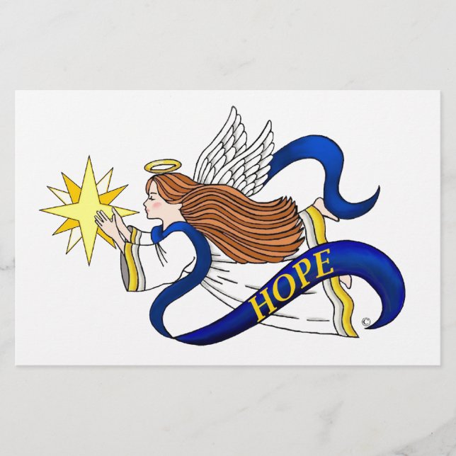 Papeterie "L'ange de l'espoir" (Devant)