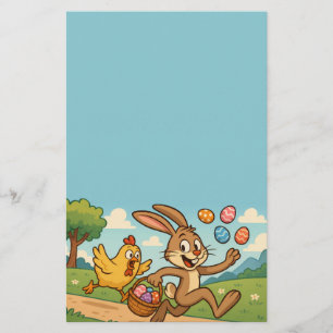 Papeterie Lapin Steals OEufs de poulet Pâques Design amusant