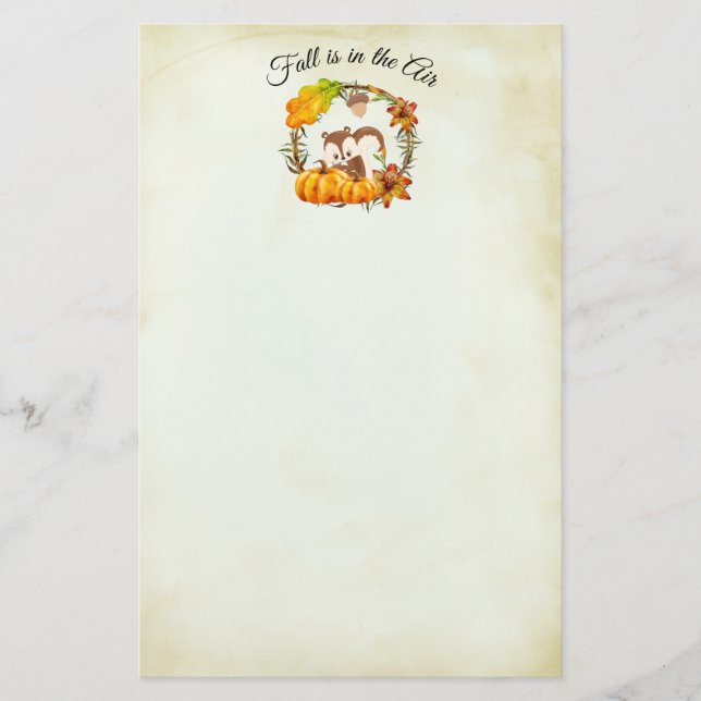 Papeterie L'automne est dans la typographie aérienne avec éc (Devant)