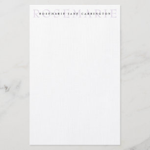 Papeterie Lavande Élégante moderne papier à lettres personna