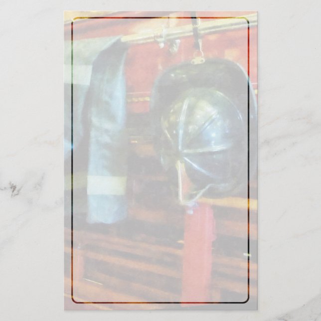 Papeterie Le casque et la veste du pompier (Devant)