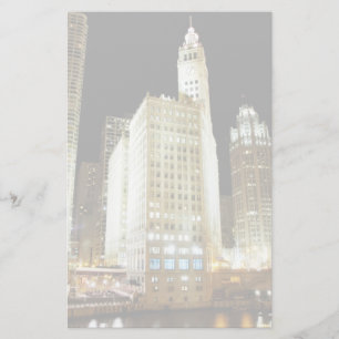Papeterie Le célèbre monument de Chicago la nuit