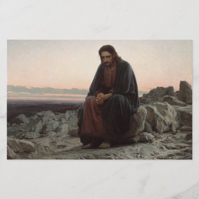 Papeterie Le Christ dans le désert (par Ivan Kramskoi) (Devant)