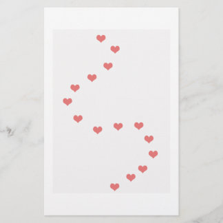 Papeterie Le coeur d'amour traîne le papier à lettres